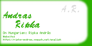 andras ripka business card